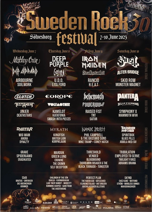 Sweden Rock Festival Affisch 2023